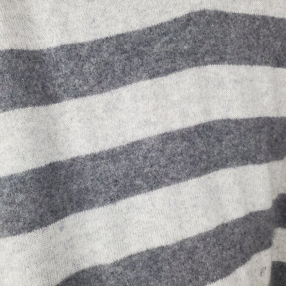 Equipment Femme Cashmere Sweater Gray Metallic Stripes XS V-neck Y2k - Picture 10 of 12